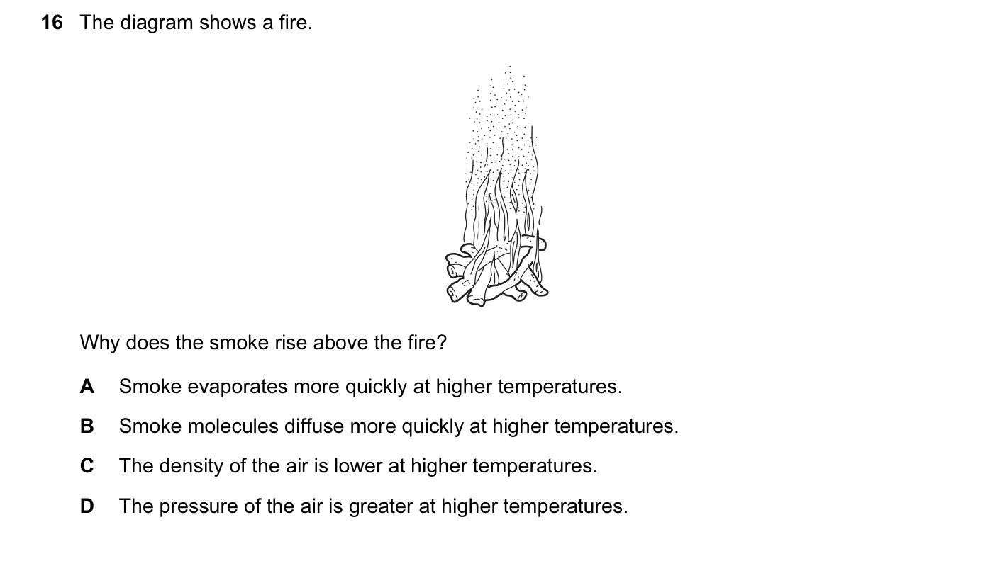 Question 16, June 2009, 0625 Paper 12