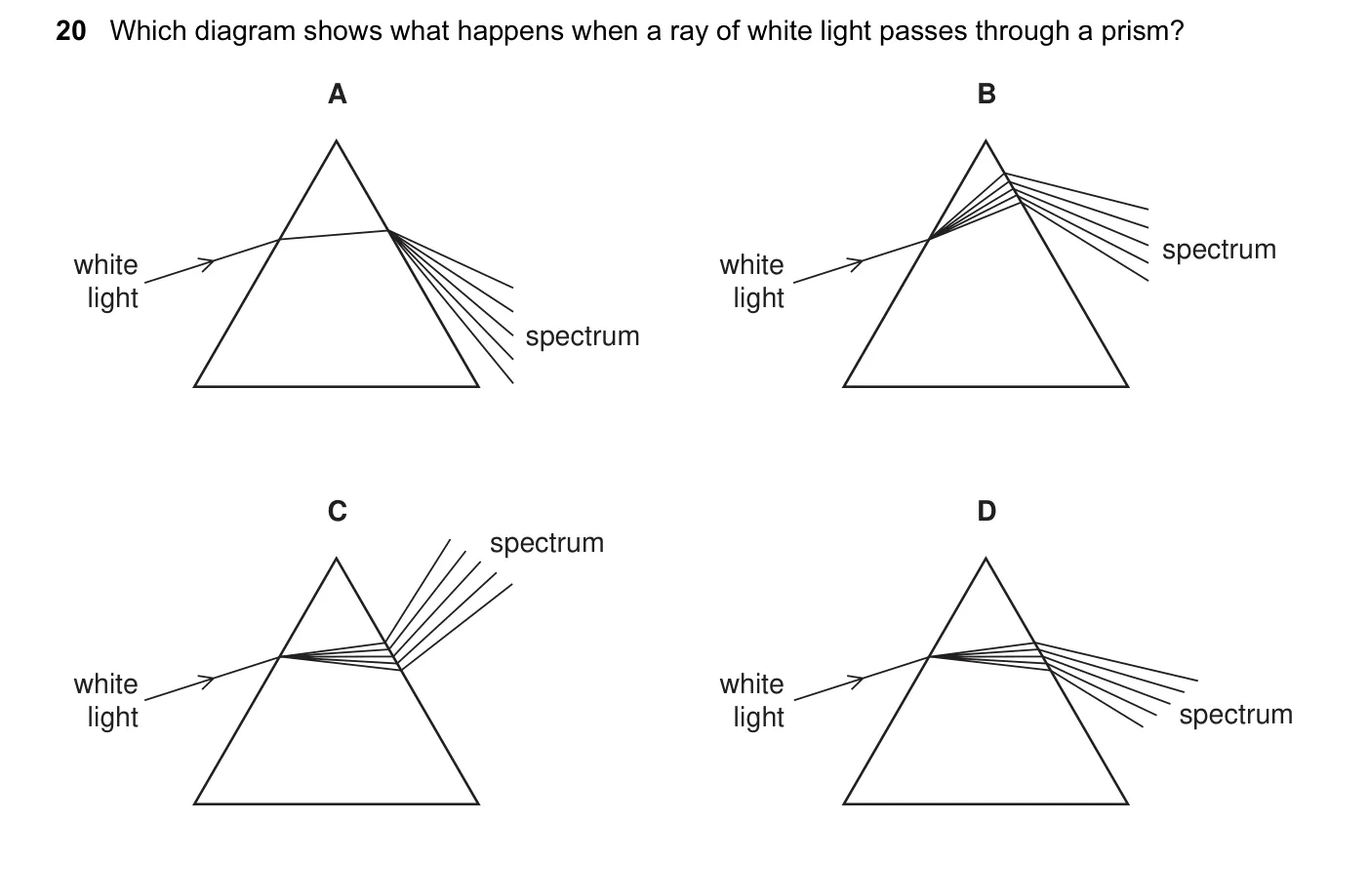 Question 20, June 2009, 0625 Paper 12