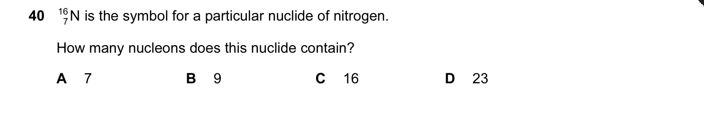 Question 40, June 2009, 0625 Paper 12