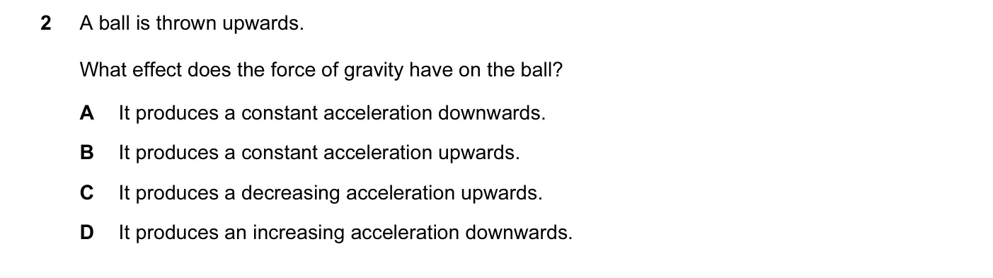 Question 2, November 2009, 0625 Paper 11