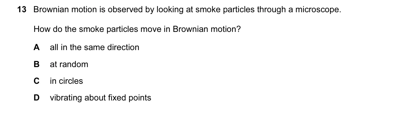 Question 13, November 2009, 0625 Paper 11