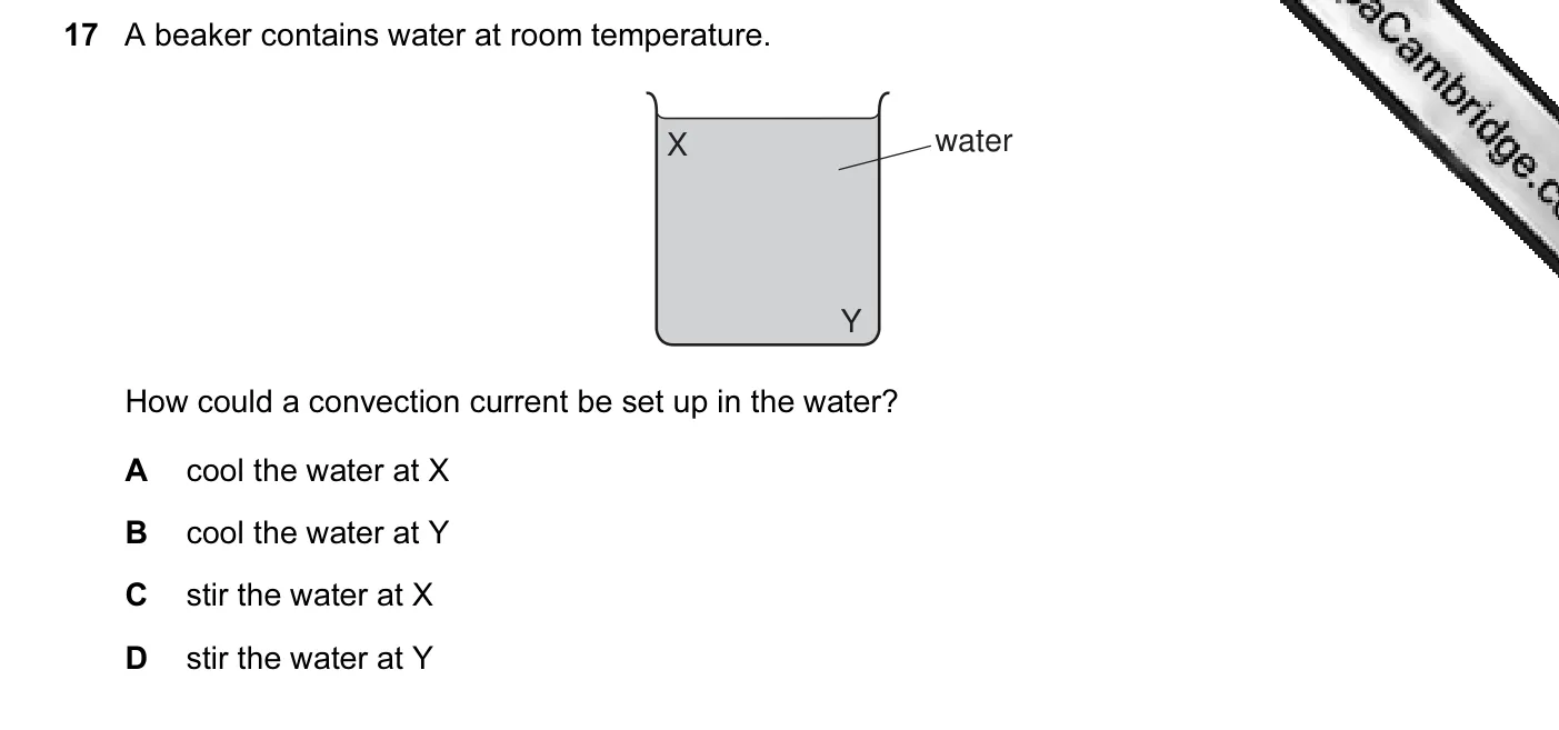 Question 17, November 2009, 0625 Paper 11