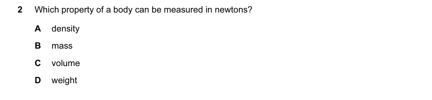 Question 2, November 2009, 0625 Paper 12