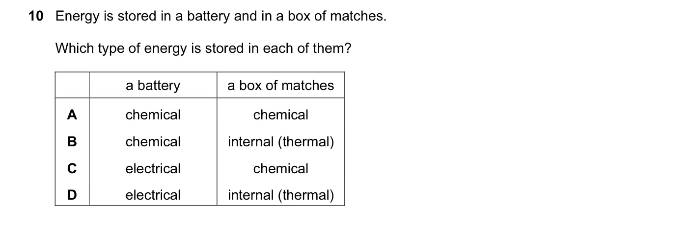 Question 10, June 2010, 0625 Paper 11