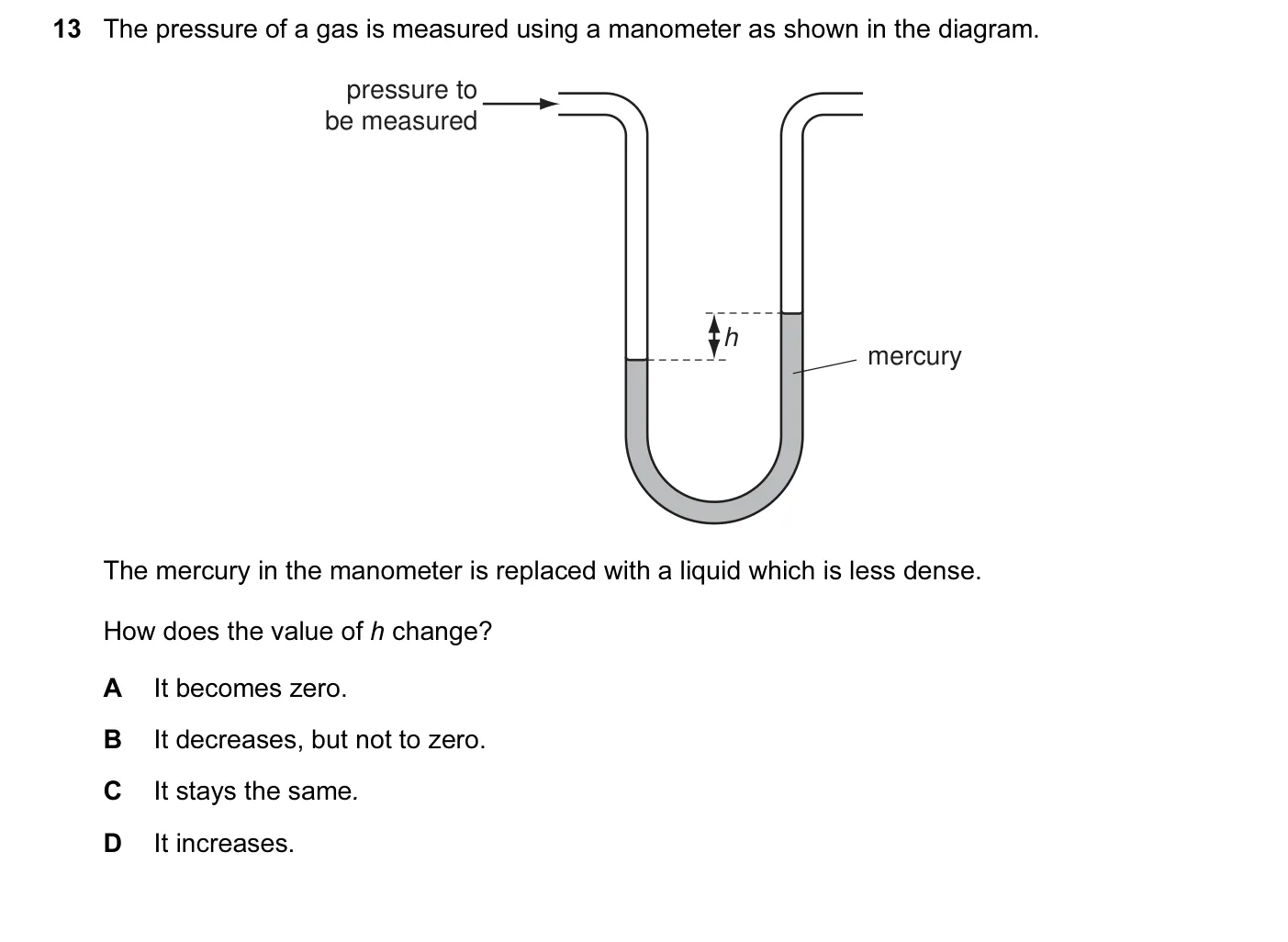 Question 13, June 2010, 0625 Paper 11