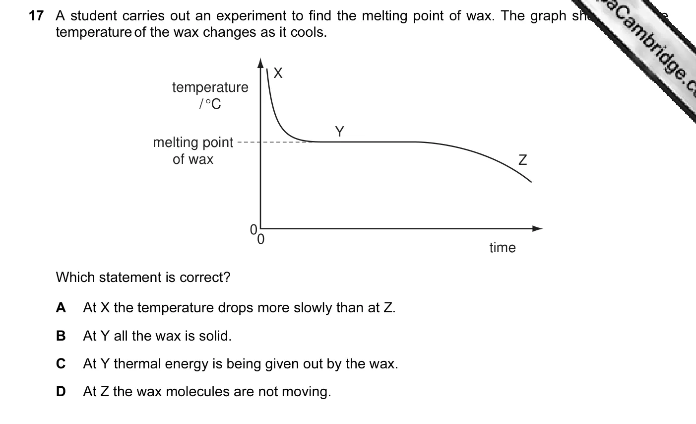 Question 17, June 2010, 0625 Paper 11