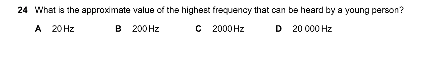 Question 24, June 2010, 0625 Paper 11