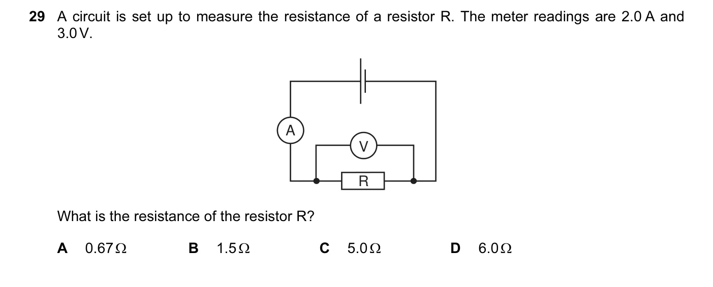 Question 29, June 2010, 0625 Paper 11