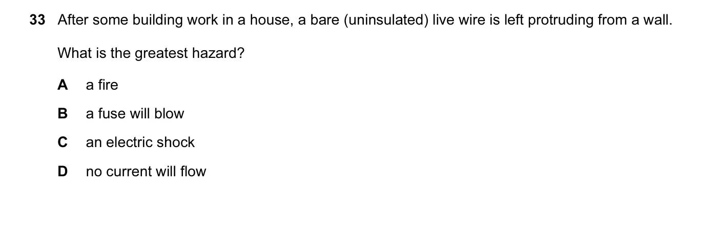 Question 33, June 2010, 0625 Paper 11