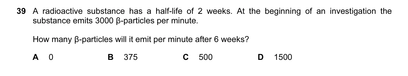 Question 39, June 2010, 0625 Paper 11