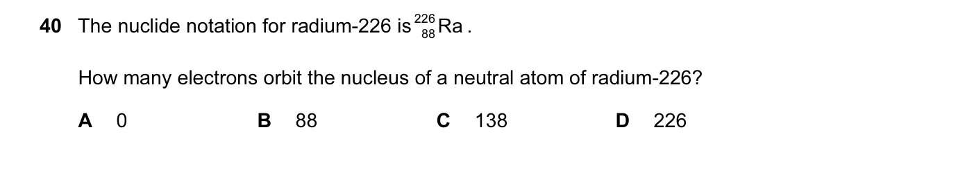 Question 40, June 2010, 0625 Paper 11