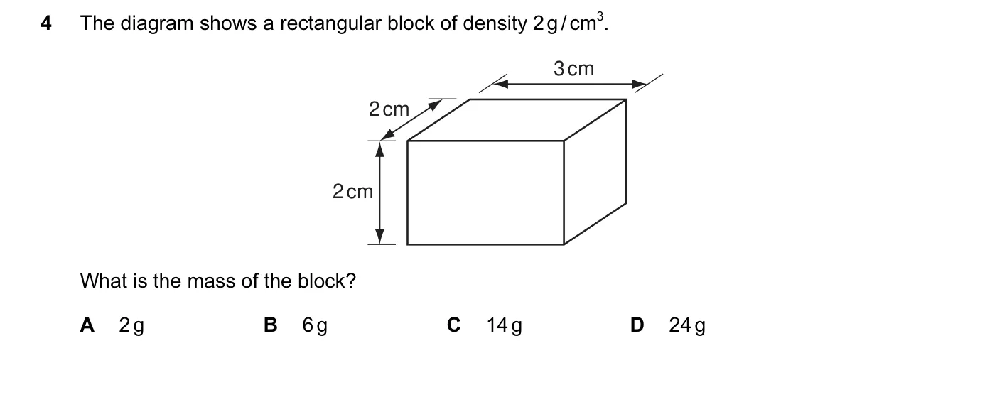Question 4, June 2010, 0625 Paper 12