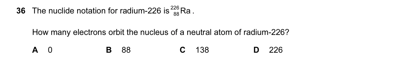 Question 36, June 2010, 0625 Paper 12