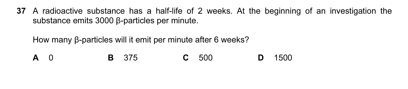 Question 37, June 2010, 0625 Paper 12