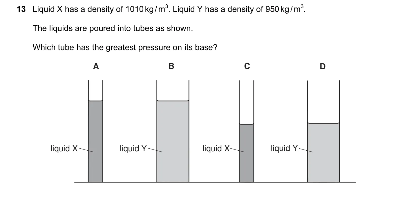 Question 13, November 2010, 0625 Paper 11