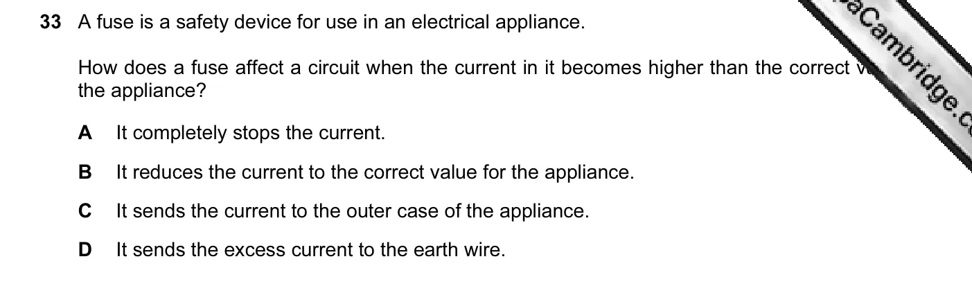 Question 33, November 2010, 0625 Paper 11