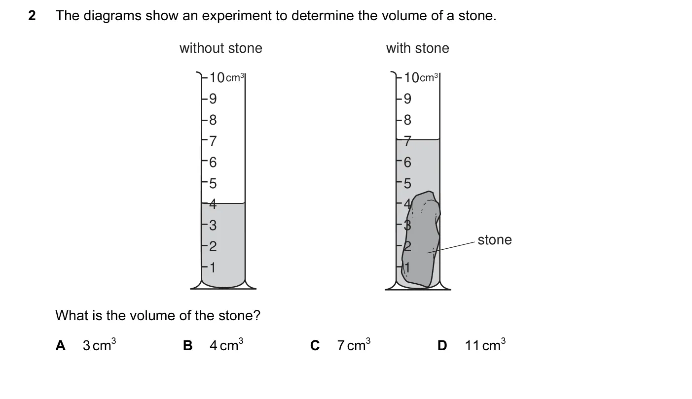 Question 2, November 2010, 0625 Paper 12