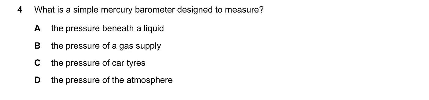 Question 4, November 2010, 0625 Paper 12