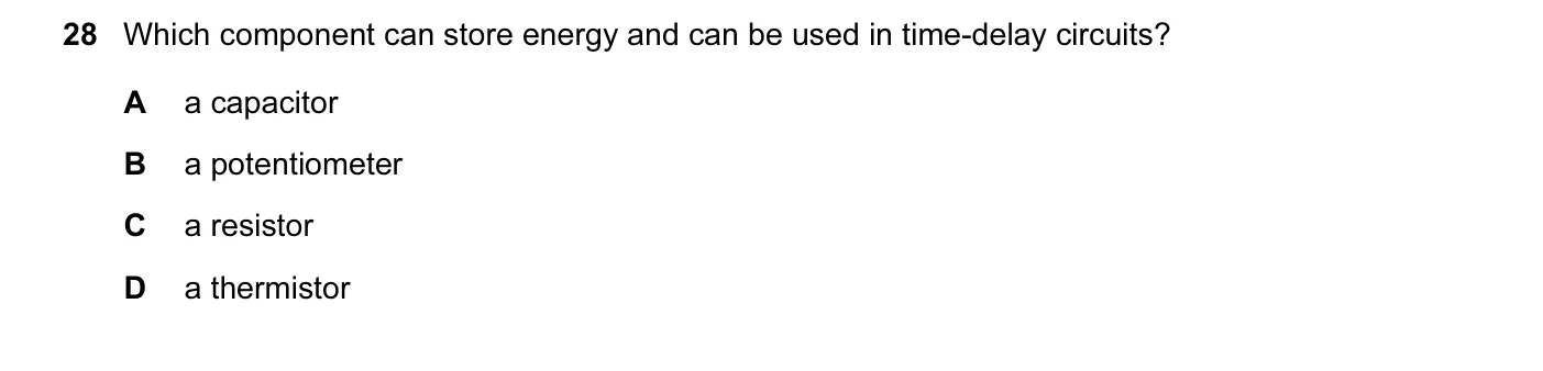 Question 28, November 2010, 0625 Paper 12
