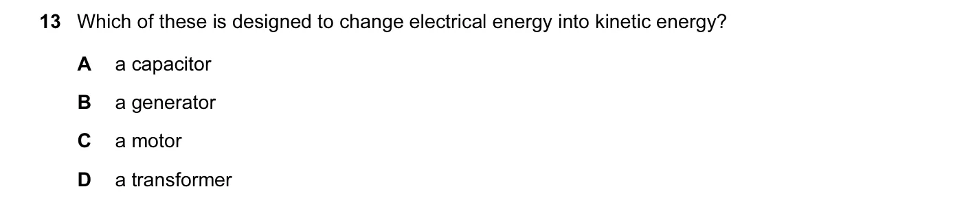 Question 13, November 2010, 0625 Paper 13