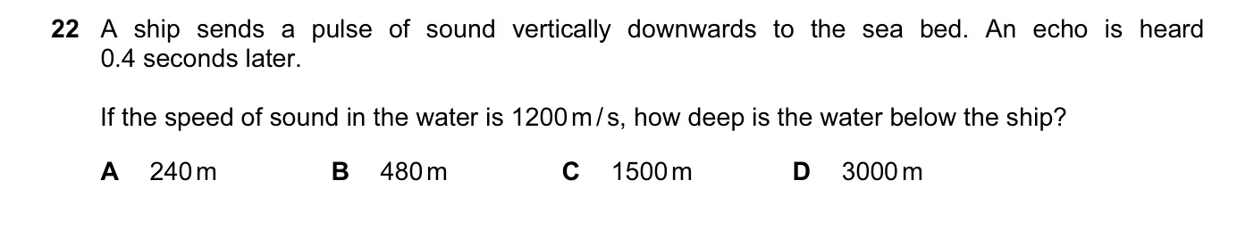 Question 22, November 2010, 0625 Paper 13