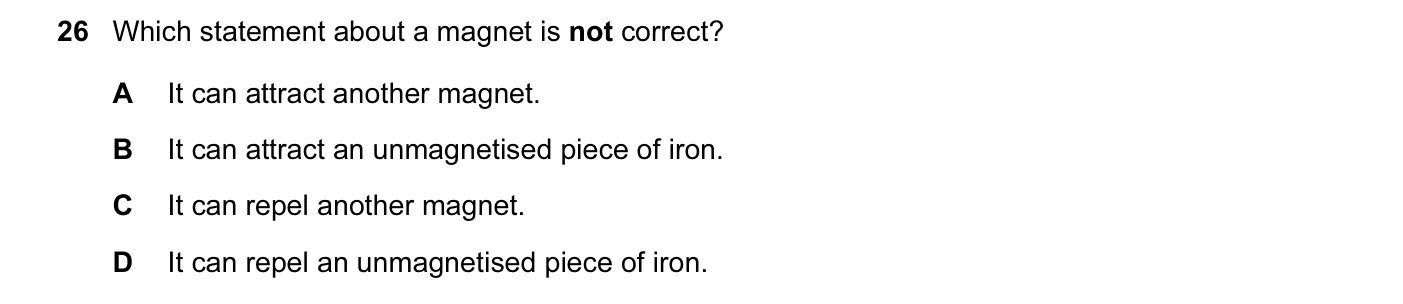 Question 26, November 2010, 0625 Paper 13