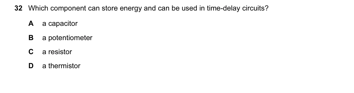 Question 32, November 2010, 0625 Paper 13
