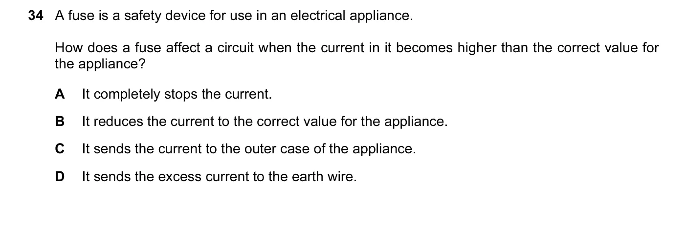 Question 34, November 2010, 0625 Paper 13