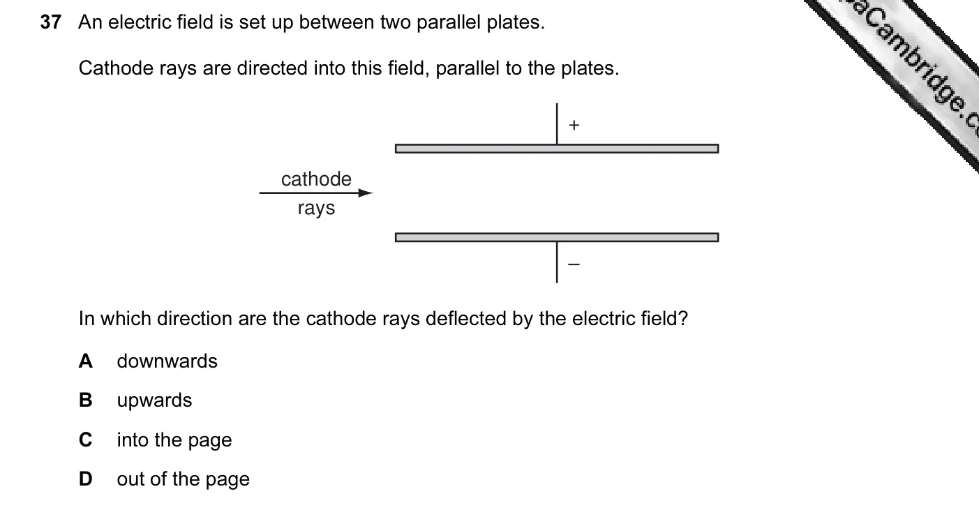 Question 37, November 2010, 0625 Paper 13