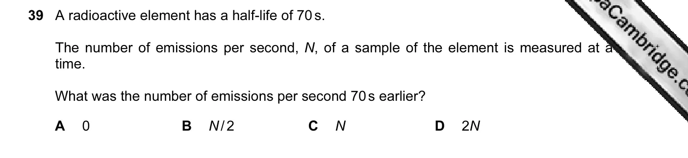 Question 39, November 2010, 0625 Paper 13