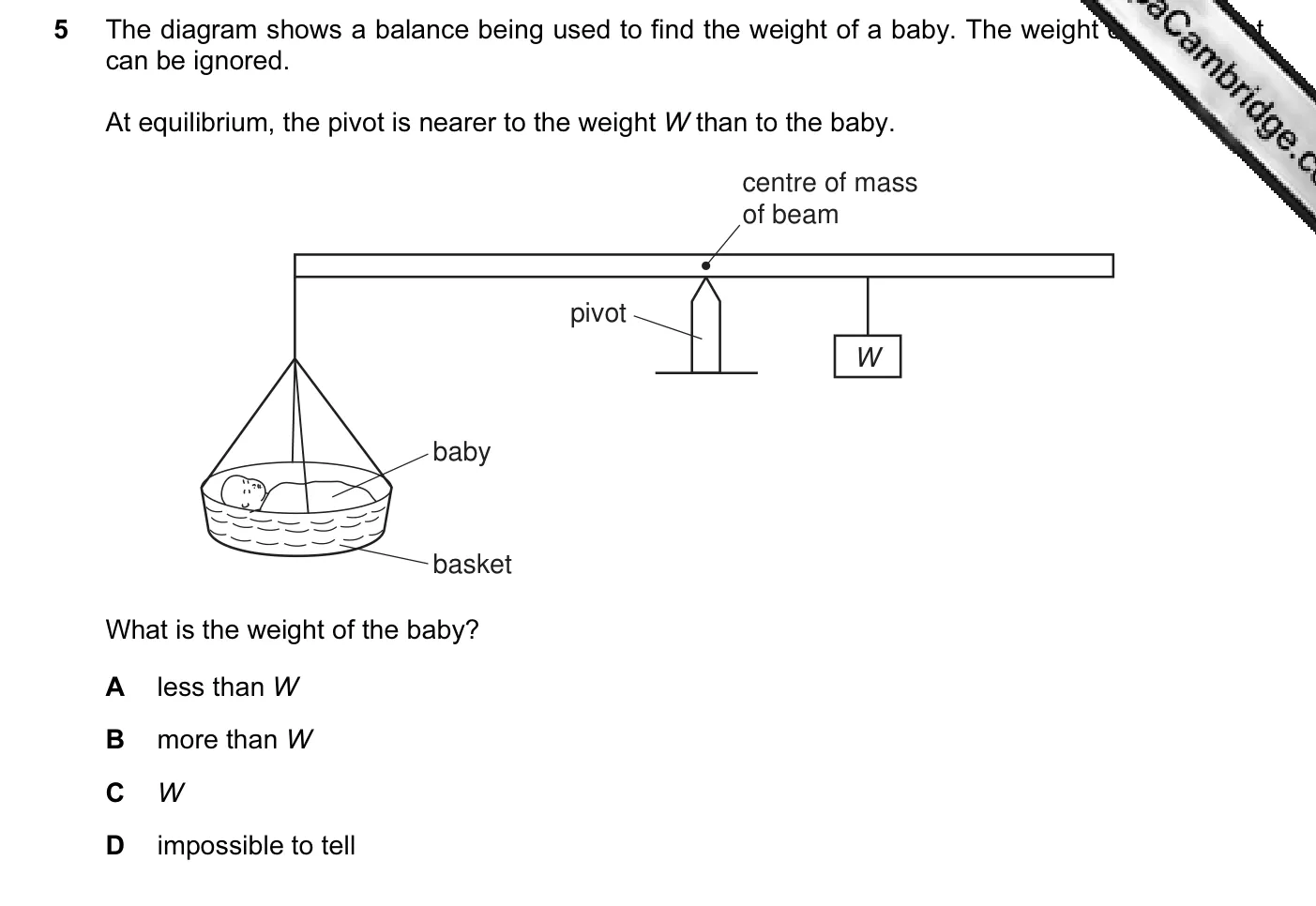 Question 5, June 2011, 0625 Paper 11