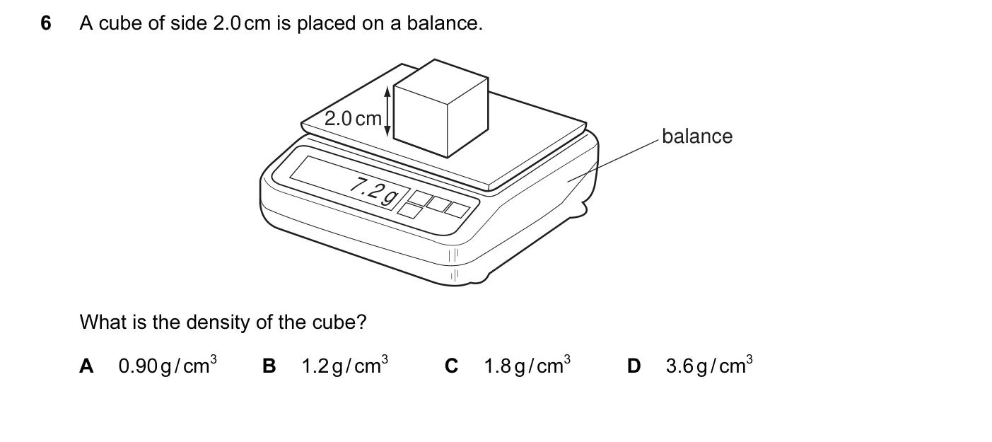 Question 6, June 2011, 0625 Paper 11