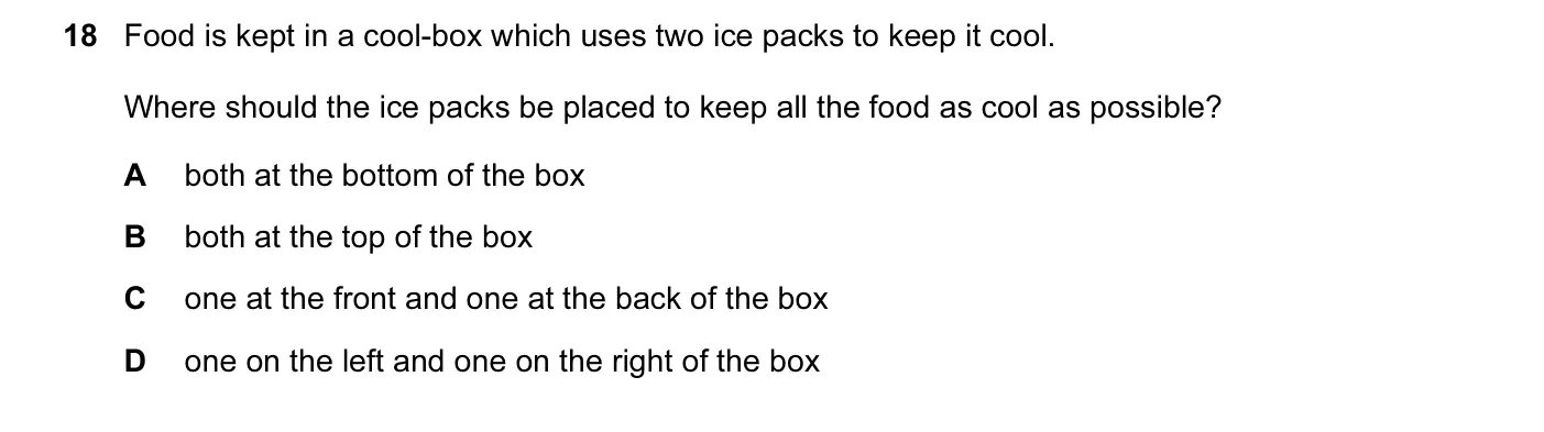 Question 18, June 2011, 0625 Paper 11