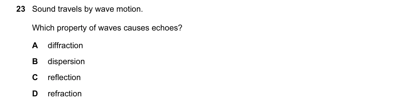Question 23, June 2011, 0625 Paper 11