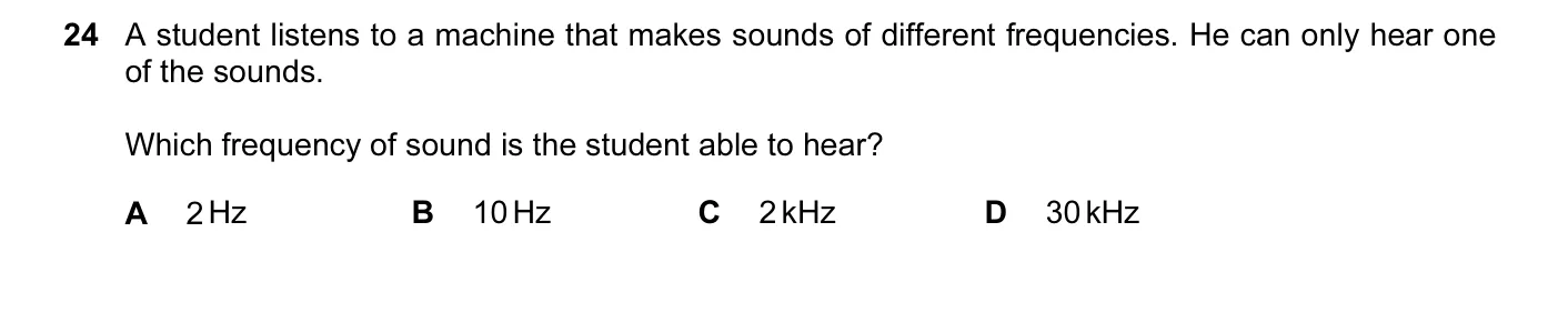 Question 24, June 2011, 0625 Paper 11