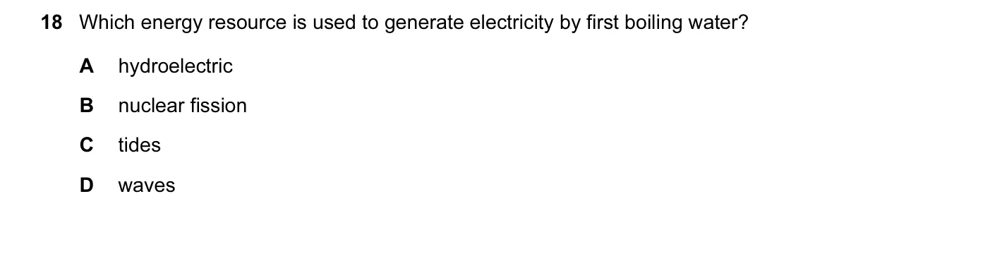 Question 18, June 2011, 0625 Paper 12