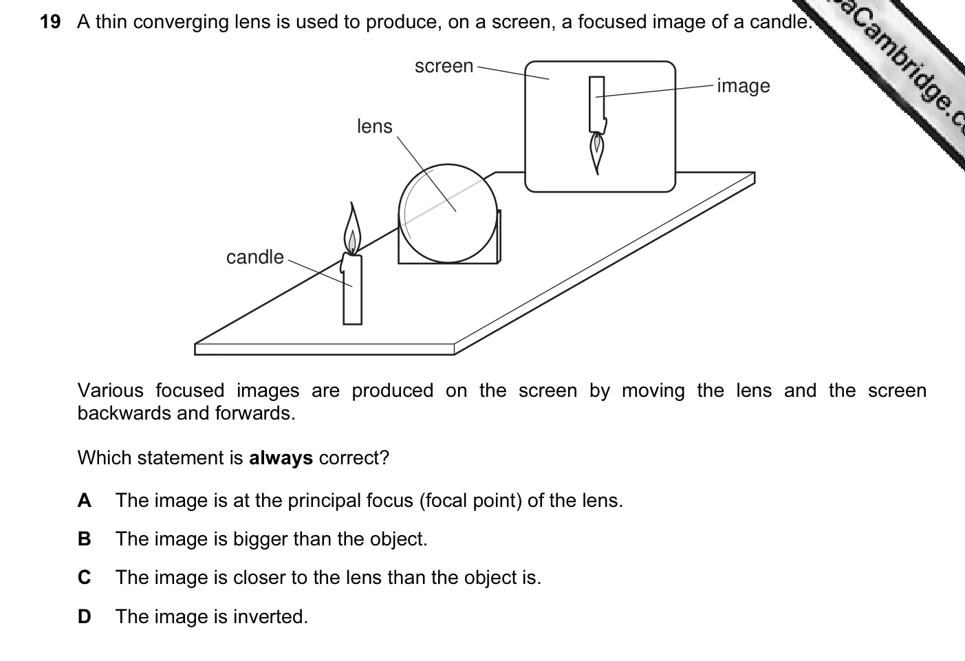 Question 19, June 2011, 0625 Paper 12