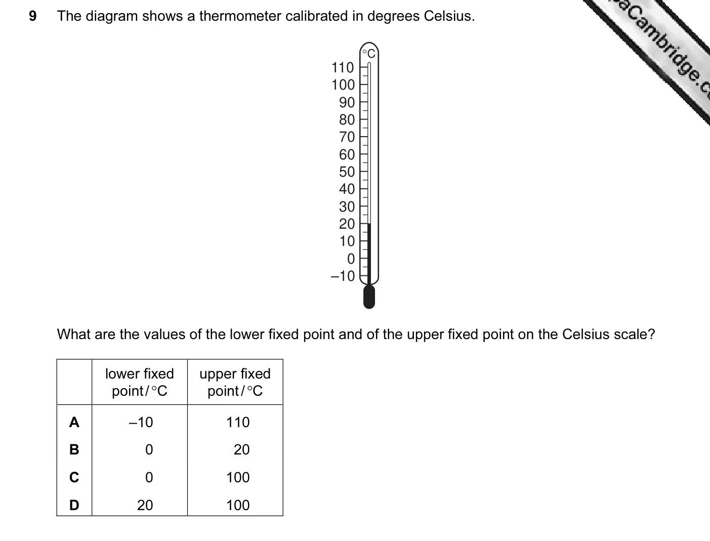 Question 9, June 2011, 0625 Paper 13