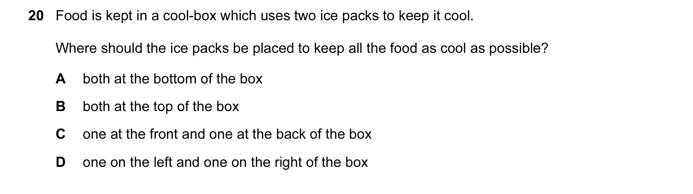 Question 20, June 2011, 0625 Paper 13