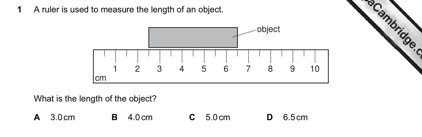 Question 1, November 2011, 0625 Paper 11
