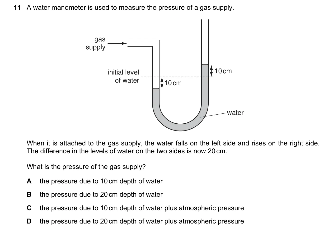Question 11, November 2011, 0625 Paper 11