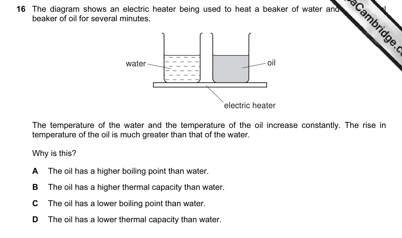 Question 16, November 2011, 0625 Paper 11