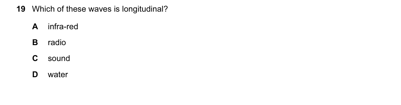 Question 19, November 2011, 0625 Paper 11