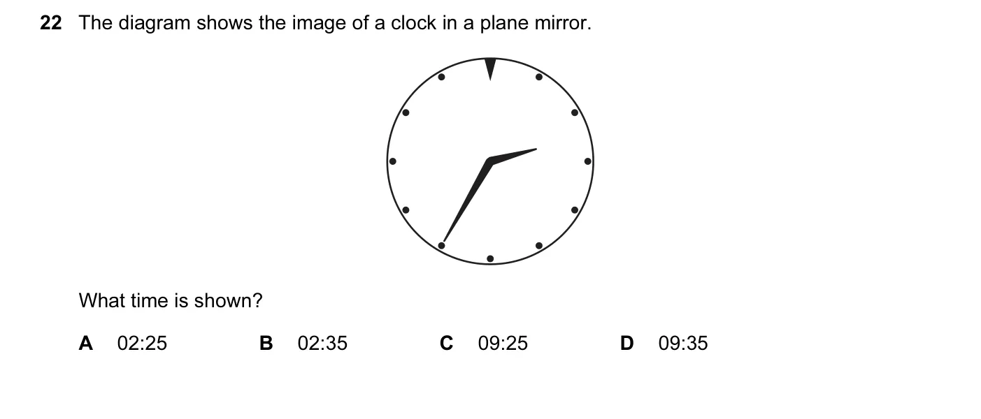 Question 22, November 2011, 0625 Paper 11