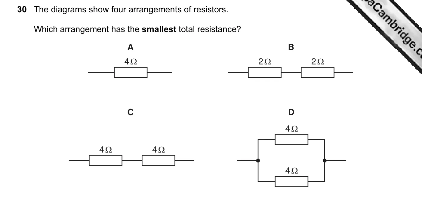 Question 30, November 2011, 0625 Paper 11