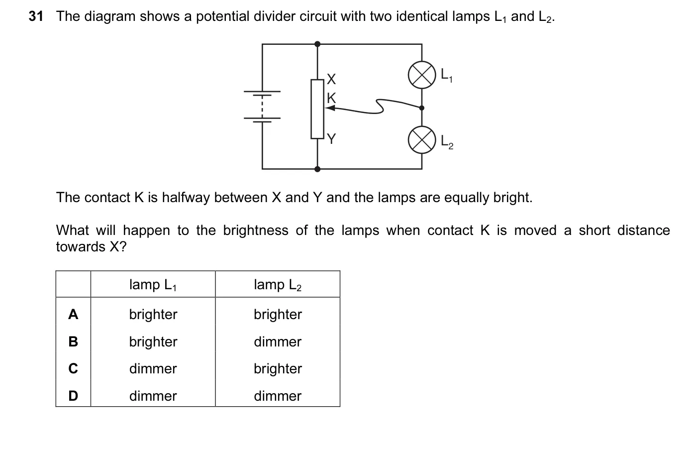Question 31, November 2011, 0625 Paper 11