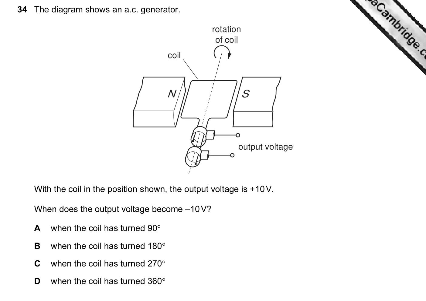 Question 34, November 2011, 0625 Paper 11