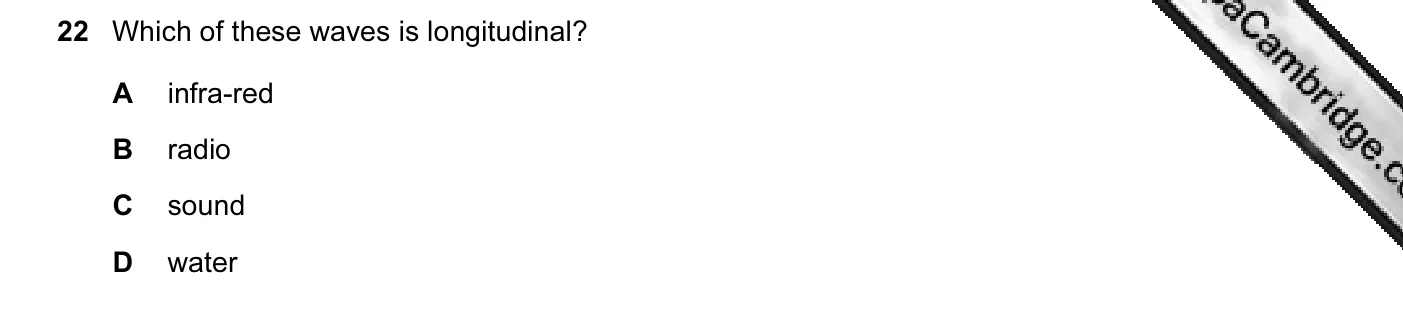 Question 22, November 2011, 0625 Paper 12