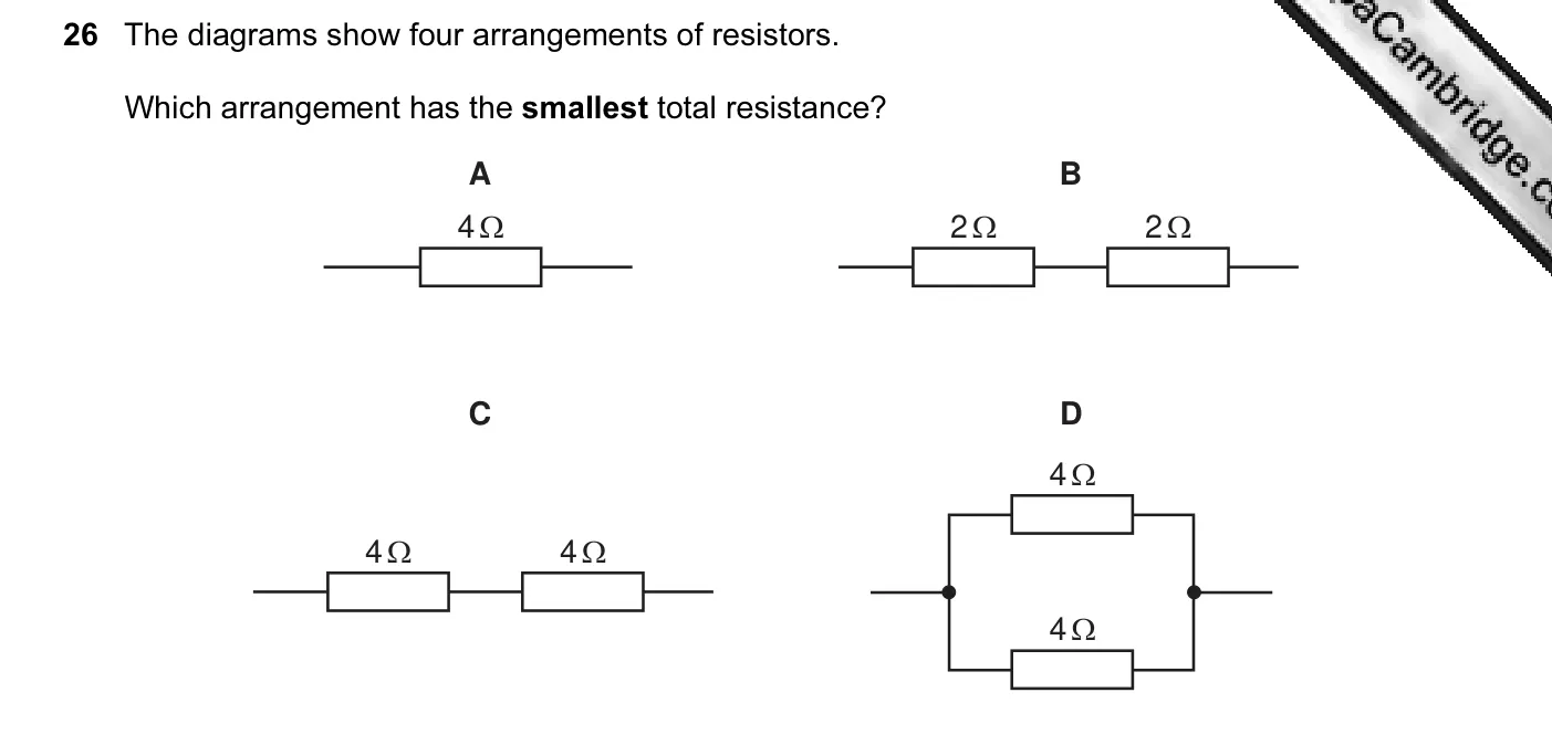 Question 26, November 2011, 0625 Paper 12