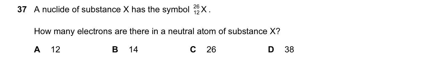 Question 37, November 2011, 0625 Paper 12